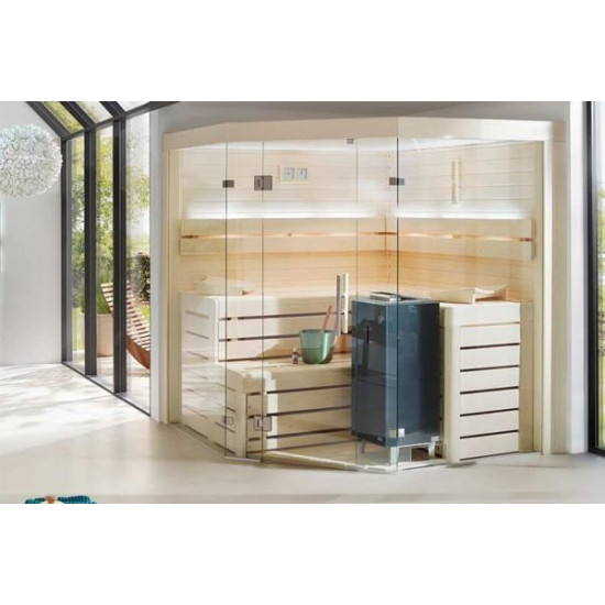 Dualfunction electric heater Bi-o CUBO without control12kW, black EOS