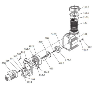 Części zamienne do pompy basenowej 0,75kW 15m3/h 230V PRIME 15 BADU