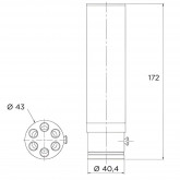 Dysza D do wylewki TAHITI stal nierdzewna AISI 316 TEBAS