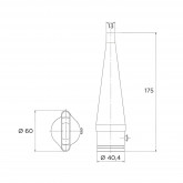 Nozzle B for TAHITI spout AISI 316 stainless steel TEBAS