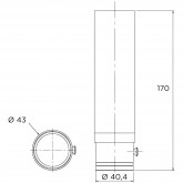 Nozzle A for TAHITI spout AISI 316 stainless steel TEBAS