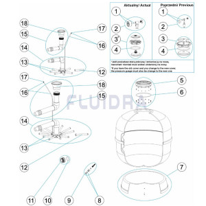 Spare parts of sand filter ASTER ASTRALPOOL