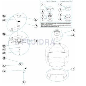 Spare parts for sand filter ASTER ASTRAL POOL