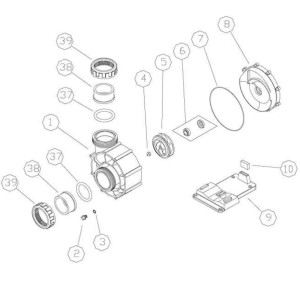 Spare parts for the pool pump 80m3/h 2.9 kW NEWBCC TEBAS