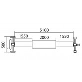 Pool solar cover reel, standing, up to 5m wide TEBAS STEEL