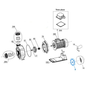 Spare parts for pool water attraction pump NEW CONTRA PSH 2