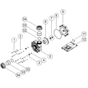Spare parts for pool water attraction pump CALA IML