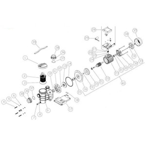 Części zamienne do Pompy basenowej AMERICA 20 m3/h 1,10 kW 230V IML