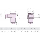 Uniwersalny skimmer do basenu przedłużony EURO WHITE TEBAS