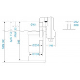 Suspended skimmer for above-ground swimming pool EURO WHITE EDITION TEBAS