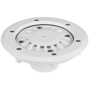 Bottom swimming pool nozzle for foiled and prefabricated swimming pool white EURO TEBAS