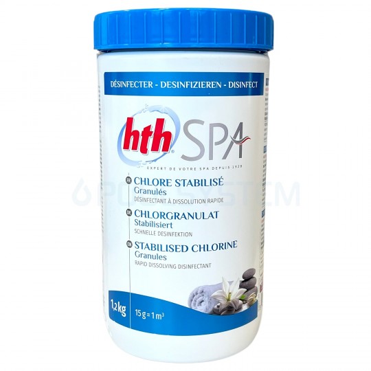CHLORINE for spa tub in granular form 1.2KG HTH SPA