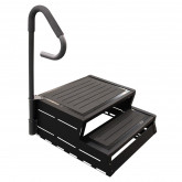 Schody do wanny spa ModStep 2 XL z poręczą kolor: Czarny LEISURE CONCEPTS