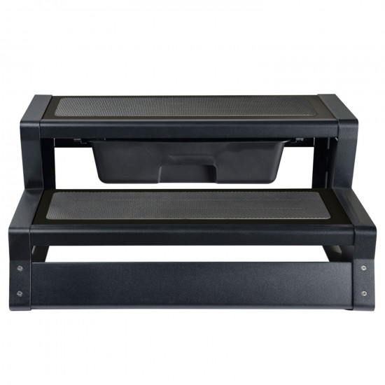 Steps to the spa bath MODSTEP 3 with handrail colour: Black LEISURE CONCEPTS