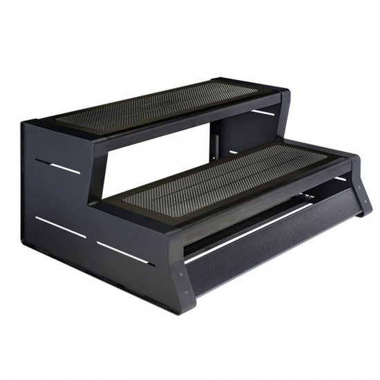Steps to the spa bath MODSTEP 4 with handrail colour: Black LEISURE CONCEPTS