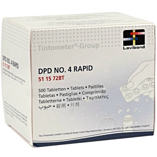Tabletki do pomiaru aktywnego tlenu dla testera ręcznego basenowego DPD 4 RAPID 250 SZT. LOVIBOND