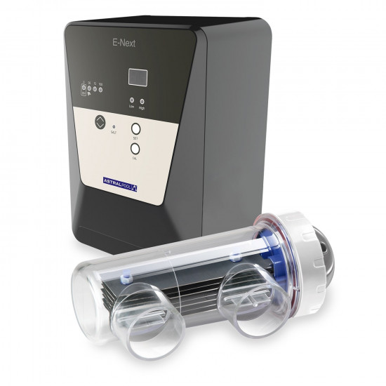 Salt electrolyser with pH dosing for swimming pool 180m3 40g/h E-NEXT pH ASTRAL POOL
