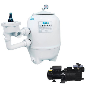 Zestaw filtracyjny do basenu 35m3 450mm 8m3/h 0,25 kW 230V WHITE EAGLE TEBAS