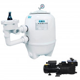 Zestaw filtracyjny do basenu 50m3 550mm 10m3/h 0,37 kW 230V WHITE EAGLE TEBAS