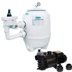 Zestaw filtracyjny do basenu 60m3 650mm 14m3/h 0,75 kW 230V WHITE EAGLE TEBAS