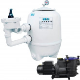 Zestaw filtracyjny do basenu 75m3 750mm 24m3/h 1,1kW 400V WHITE EAGLE TEBAS