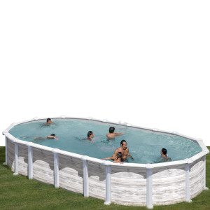 Canadian steel pool oval 610 x 375 cm x 132 cm ISLANDIA GRE 2