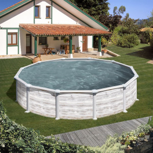 Canadian steel pool round Ø350 x 132 cm GROENLANDIA GRE 2