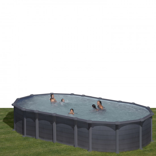 Canadian steel pool oval 730 x 375 cm x 132 cm CAPRI GRE