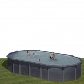 Canadian steel pool oval 730 x 375 cm x 132 cm CAPRI GRE