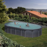 Canadian steel pool oval 610 x 375 cm x 132 cm CAPRI GRE