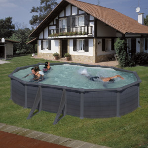 Canadian steel pool oval 610 x 375 cm x 132 cm GRANADA GRE 2