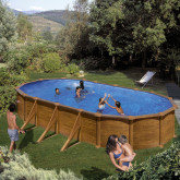 Canadian steel pool oval 730 x 375 cm x 132 cm MAURITIUS GRE