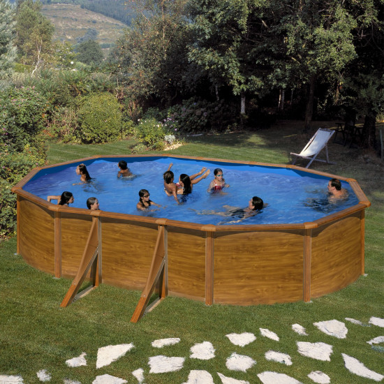 Canadian steel pool oval 500 x 300 cm x 132 cm MAURITIUS GRE