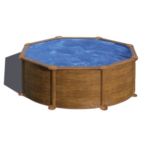 Canadian steel pool round Ø350 x 132 cm MAURITIUS GRE