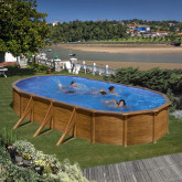 Canadian steel pool oval 730 x 375 cm x 120 cm PACIFIC GRE