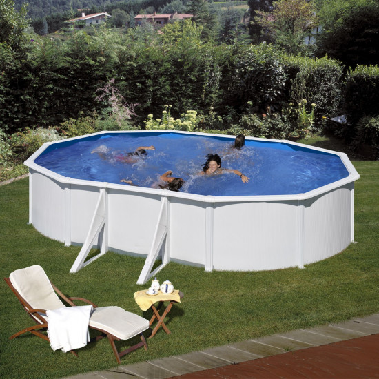 Basen stalowy Kanadyjski owalny 610 x 375 cm x 120 cm FIDJI GRE