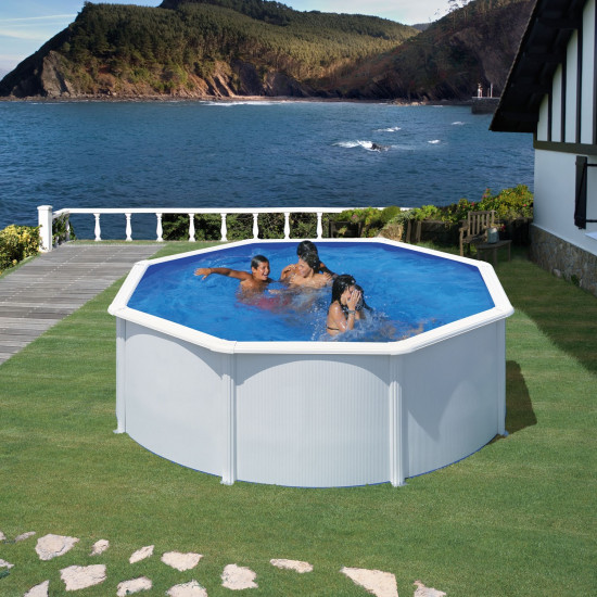 Canadian steel pool round Ø350 x 120 cm FIDJI GRE