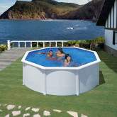Canadian steel pool round Ø350 x 120 cm FIDJI GRE