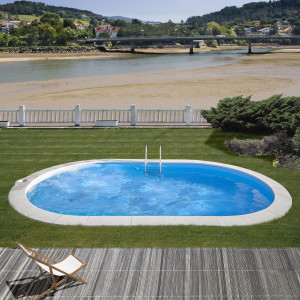 In-ground oval swimming pool 600x320cm x 120cm MOOREA GRE