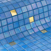 Ezarri glass pool mosaic, Gold series, colour Ocean Gold EZARRI