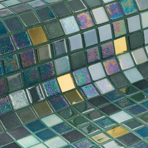 Ezarri glass pool mosaic, Gold series, colour Tomahawk Gold EZARRI