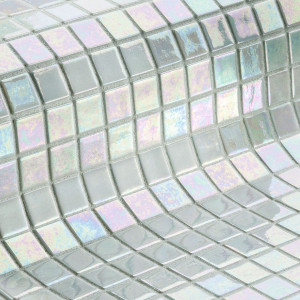 Ezarri glass pool mosaic, IRIDESCENT series, colour PERLA EZARRI
