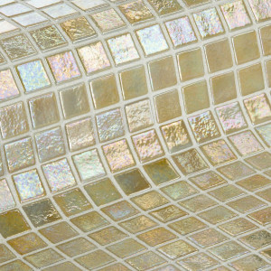 Ezarri glass pool mosaic, IRIDESCENT series, colour ARENA EZARRI