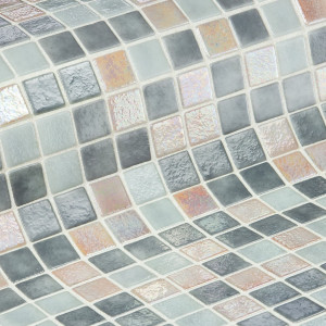 Ezarri glass pool mosaic, IRIDESCENT series, colour MOON EZARRI