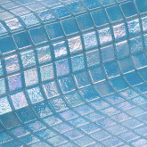 Ezarri glass pool mosaic, IRIDESCENT series, colour AZUR EZARRI