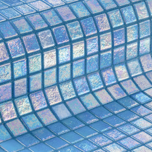 Ezarri glass pool mosaic, IRIDESCENT series, colour OCEAN EZARRI