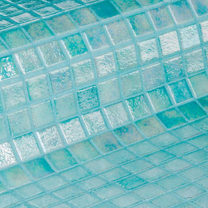 Ezarri glass pool mosaic, IRIDESCENT series, colour CORAL EZARRI