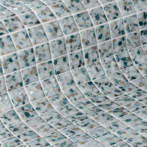 Ezarri glass pool mosaic, TERRAZZO series, colour ICE EZARRI