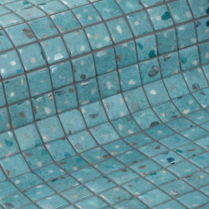 Mozaika basenowa szklana Ezarri, seria TERRAZZO, kolor TEAL EZARRI