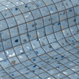 Ezarri glass pool mosaic, TERRAZZO series, colour SEA EZARRI